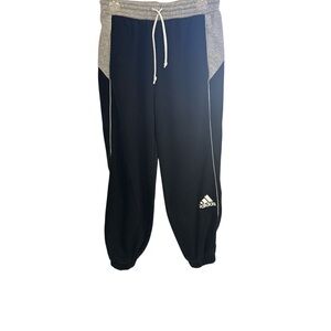 Adidas Black and Gray Joggers, Medium